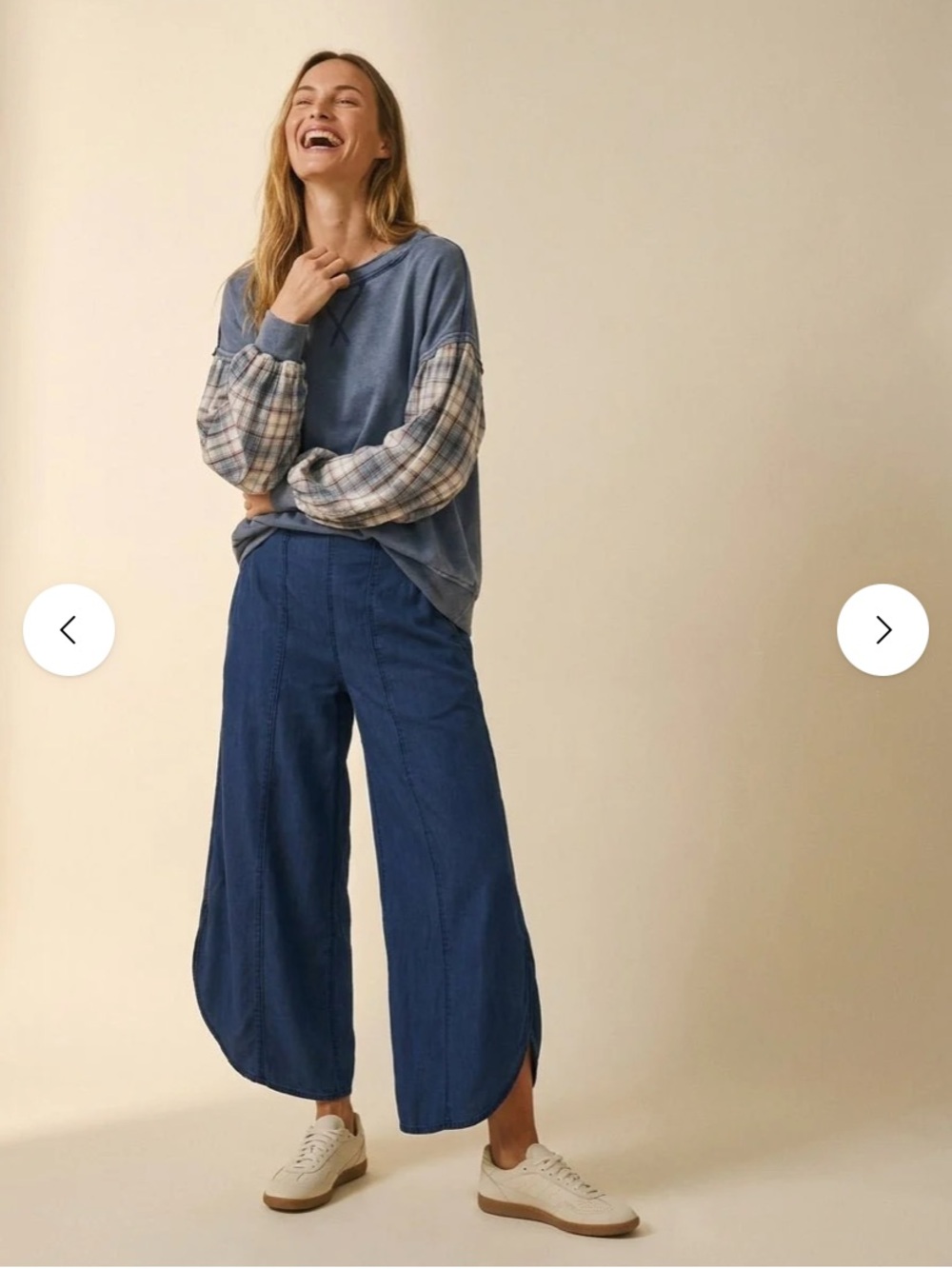 Westly Coastal Tulip Denim Pants Navy L Worn 1x